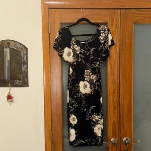 Veronica M Vintage-Inspired Blue & White Floral Dress